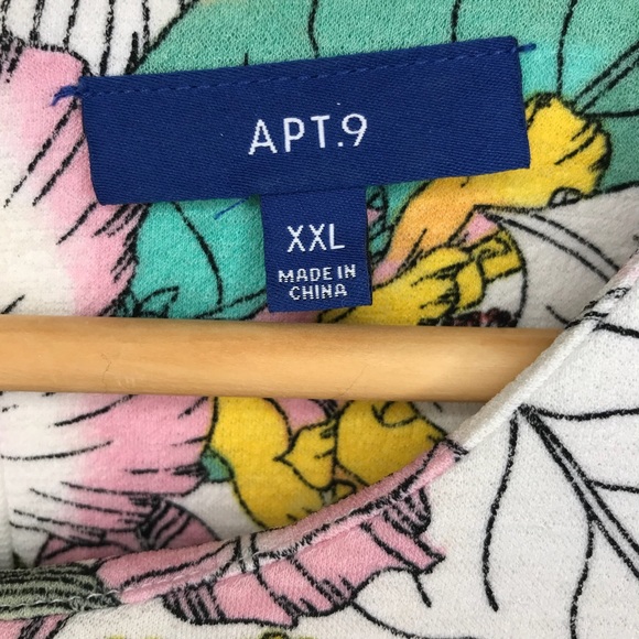 Apt.9 Floral Print Ruffle Bottom Dress Size XXL - Picture 11 of 16